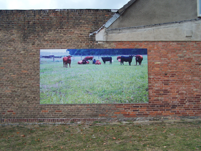 Leni Hoffmann, „kort un wiet“, 2009, Intervention in Ferdinandshof