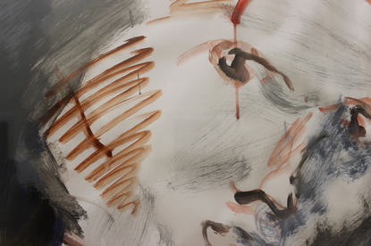 Hans Vent, Kopf, 2013, Acryl auf Papier