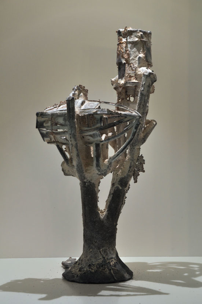 Julika Müller »angedockt«, 2019, Aluminium und Stahl, Sandguss, Höhe 25 cm