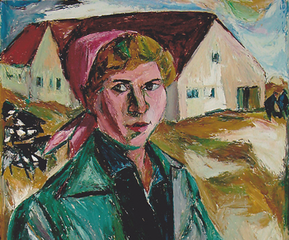 Herbert Bergmann-Hannak, LPG Semlow, 1960, Öl/Papier